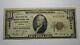 $10 1929 Savannah Georgia Ga National Currency Bank Note Bill Ch. #13068 Fine