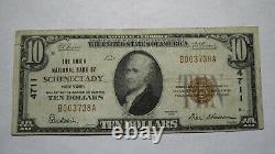 $10 1929 Schenectady New York NY National Currency Bank Note Bill Ch. #4711 VF