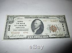 $10 1929 Shamokin Pennsylvania PA National Currency Bank Note Bill! Ch #6942 XF+