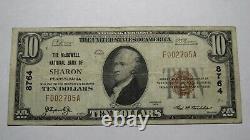 $10 1929 Sharon Pennsylvania PA National Currency Bank Note Bill Ch. #8764 VF