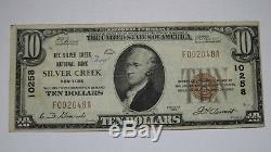 $10 1929 Silver Creek New York NY National Currency Bank Note Bill Ch. #10258 VF