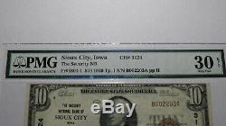$10 1929 Sioux City Iowa IA National Currency Bank Note Bill Ch. #3124 VF30EPQ