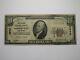 $10 1929 Somerville New Jersey Nj National Currency Bank Note Bill Ch #4942 Fine