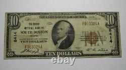 $10 1929 South Boston Virginia VA National Currency Bank Note Bill Ch #8414 FINE