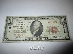 $10 1929 South St. Paul Minnesota MN National Currency Bank Note Bill! #6732 VF
