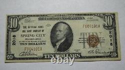 $10 1929 Spring City Pennsylvania PA National Currency Bank Note Bill #2018 VF+