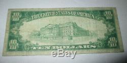$10 1929 Springfield Illinois IL National Currency Bank Note Bill Ch. #3548 RARE
