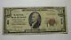 $10 1929 Springfield Massachusetts Ma National Currency Bank Note Bill #13532