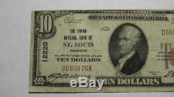 $10 1929 St. Louis Missouri MO National Currency Bank Note Bill Ch. #12220 FINE