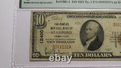 $10 1929 Stamford Connecticut National Currency Bank Note Bill #12400 VF25 PMG