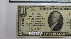 $10 1929 State College Pennsylvania National Currency Bank Note Bill #12261 VF30