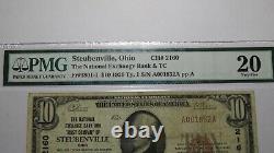$10 1929 Steubenville Ohio OH National Currency Bank Note Bill! #2160 VF20 PMG
