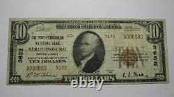 $10 1929 Stroudsburg Pennsylvania PA National Currency Bank Note Bill #3632 FINE