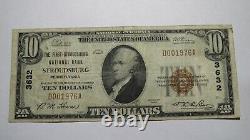 $10 1929 Stroudsburg Pennsylvania PA National Currency Bank Note Bill #3632 RARE