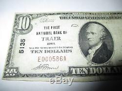 $10 1929 Traer Iowa IA National Currency Bank Note Bill! Ch. #5135 Fine