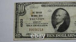 $10 1929 Trenton Missouri MO National Currency Bank Note Bill Ch. #4933 RARE