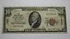 $10 1929 Trenton New Jersey Nj National Currency Bank Note Bill! Ch. #1327 Fine