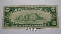 $10 1929 Trenton New Jersey NJ National Currency Bank Note Bill! Ch. #1327 FINE
