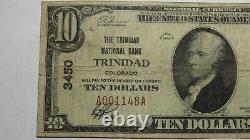 $10 1929 Trinidad Colorado CO National Currency Bank Note Bill Ch. #3450 FINE