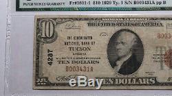 $10 1929 Tucson Arizona AZ National Currency Bank Note Bill Ch. #4287 PMG VF25