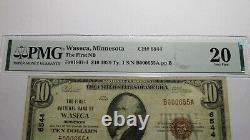 $10 1929 Waseca Minnesota MN National Currency Bank Note Bill Ch. #6544 VF20 PMG