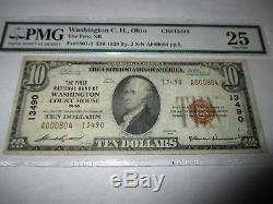 $10 1929 Washington Court House Ohio OH National Currency Bank Note Bill! #13490