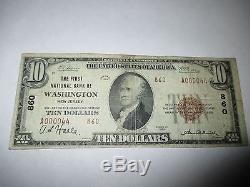 $10 1929 Washington New Jersey NJ National Currency Bank Note Bill! #860 VF