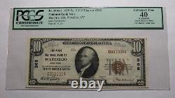 $10 1929 Waterloo New York NY National Currency Bank Note Bill Ch #368 XF40 PCGS