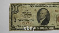 $10 1929 Watkins New York NY National Currency Bank Note Bill Ch #9977 RARE