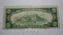 $10 1929 Wilkes Barre Pennsylvania PA National Currency Bank Note Bill! Ch #732