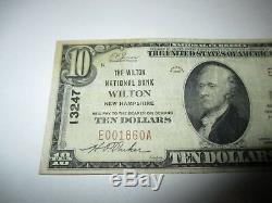 $10 1929 Wilton New Hampshire NH National Currency Bank Note Bill! Ch. #13247 VF