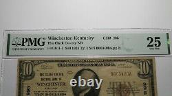 $10 1929 Winchester Kentucky KY National Currency Bank Note Bill #995 VF25 PMG