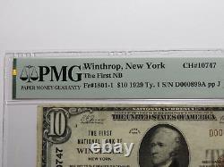 $10 1929 Winthrop New York National Currency Bank Note Bill Ch #10747 VF25 PMG