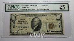 $10 1929 Wolf Point Montana MT National Currency Bank Note Bill Ch. #11036 VF25
