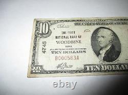 $10 1929 Woodbine Iowa IA National Currency Bank Note Bill! Ch. #4745 Fine+