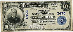 $10 Citizens National Bank of Frederick Maryland XF, National Currency