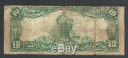 $10 Dollars Large NASHVILLE TN USA National Currency OLD Whitney Bank Note Bill