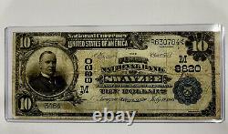 $10 First National Bank Of Swayzee Indiana Chapter 8820 Currency Rare 1902 626