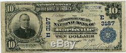 $10 Montgomery County National Bank of Rockville Maryland VF, National Currency
