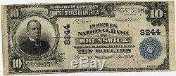 $10 Peoples National Bank of Brunswick Maryland VF, National Currency