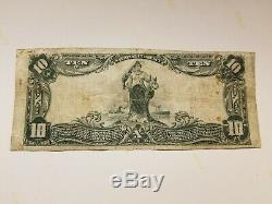 $10 Ten Dollar Charleston South Carolina 1907 Large National Currency Bank Note