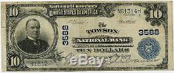 $10 Towson National Bank of Maryland VF, National Currency