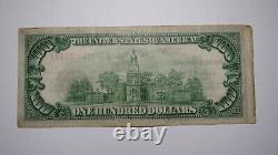 $100 1929 Kansas City Missouri National Currency Note Federal Reserve Bank Note