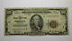 $100 1929 Minneapolis Mn National Currency Note Federal Reserve Bank Note Vf