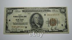 $100 1929 New York City NY National Currency Note Federal Reserve Bank Note NYC