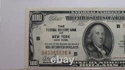 $100 1929 New York City National Currency Note Federal Reserve Bank XF40 PCGS