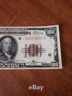 100 Dollar Bill Note Federal Reserve Bank Chicago Illinois National Currency