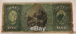 1865 $1 First National Bank Of Genesee Valley Ny Currency Note