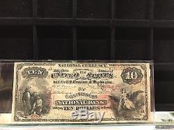 1875-Cattlesburg National Bank $10 National Currency