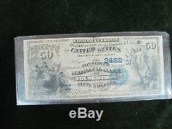 1882-1908 National Bank of Youngstown, OH $50 National Currency 2nd Charter